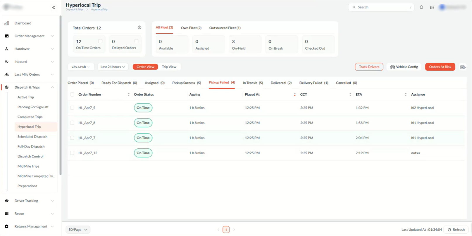 Track Pickup Outcomes Directly in Order View