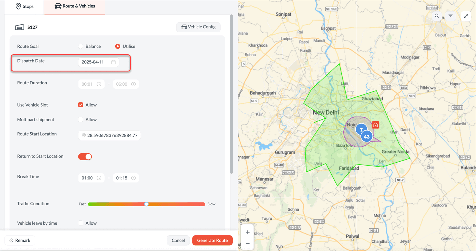Optimized Overnight Deliveries for Parcel Routing