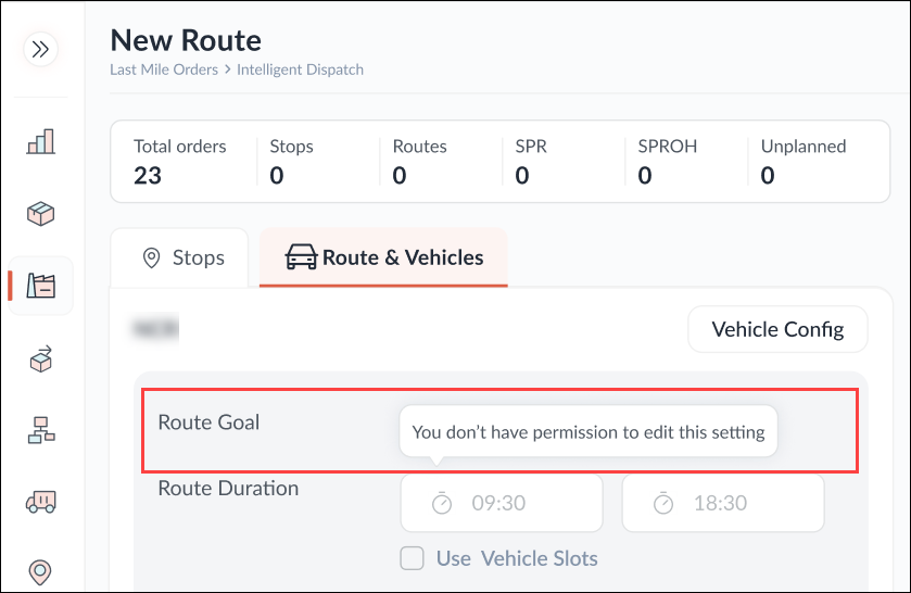 Role-based access for Routing screens