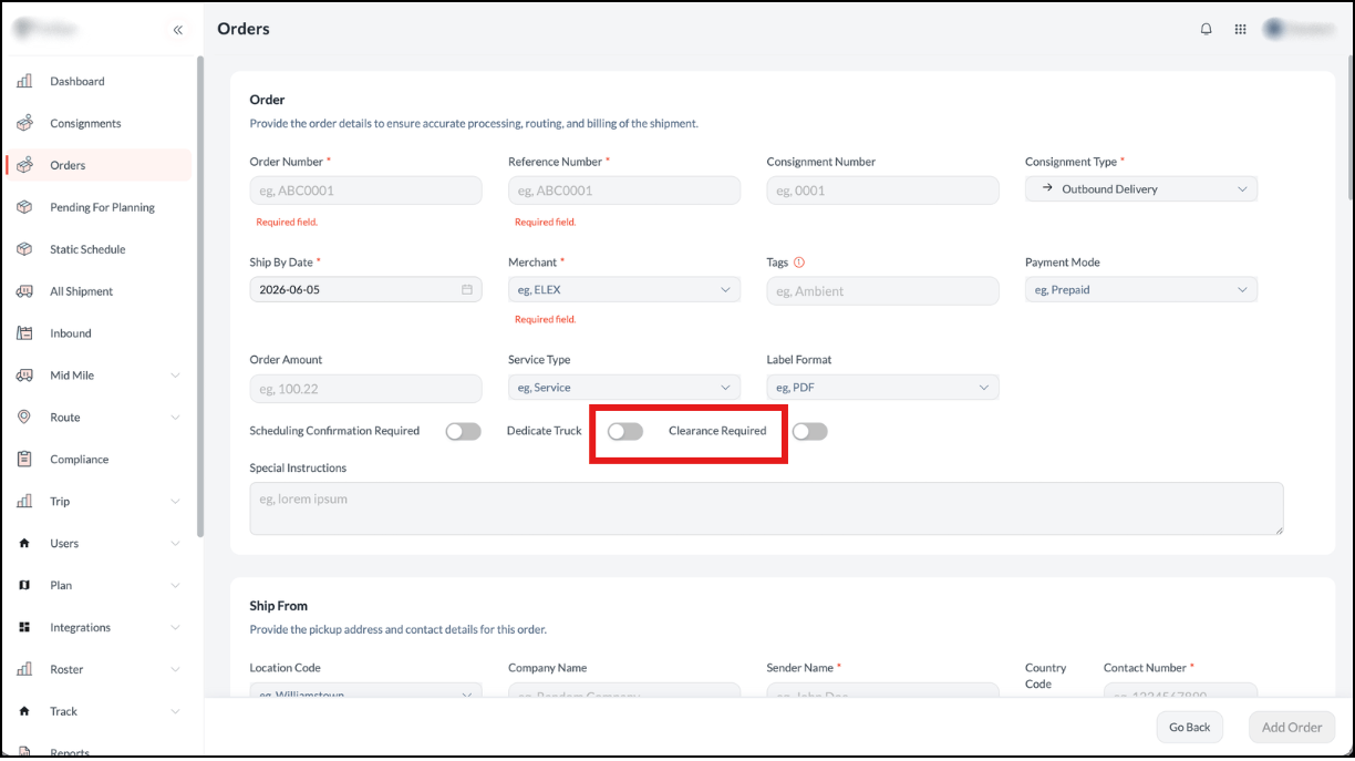 Enhanced Cross-Border Order Management and Clearance Workflows