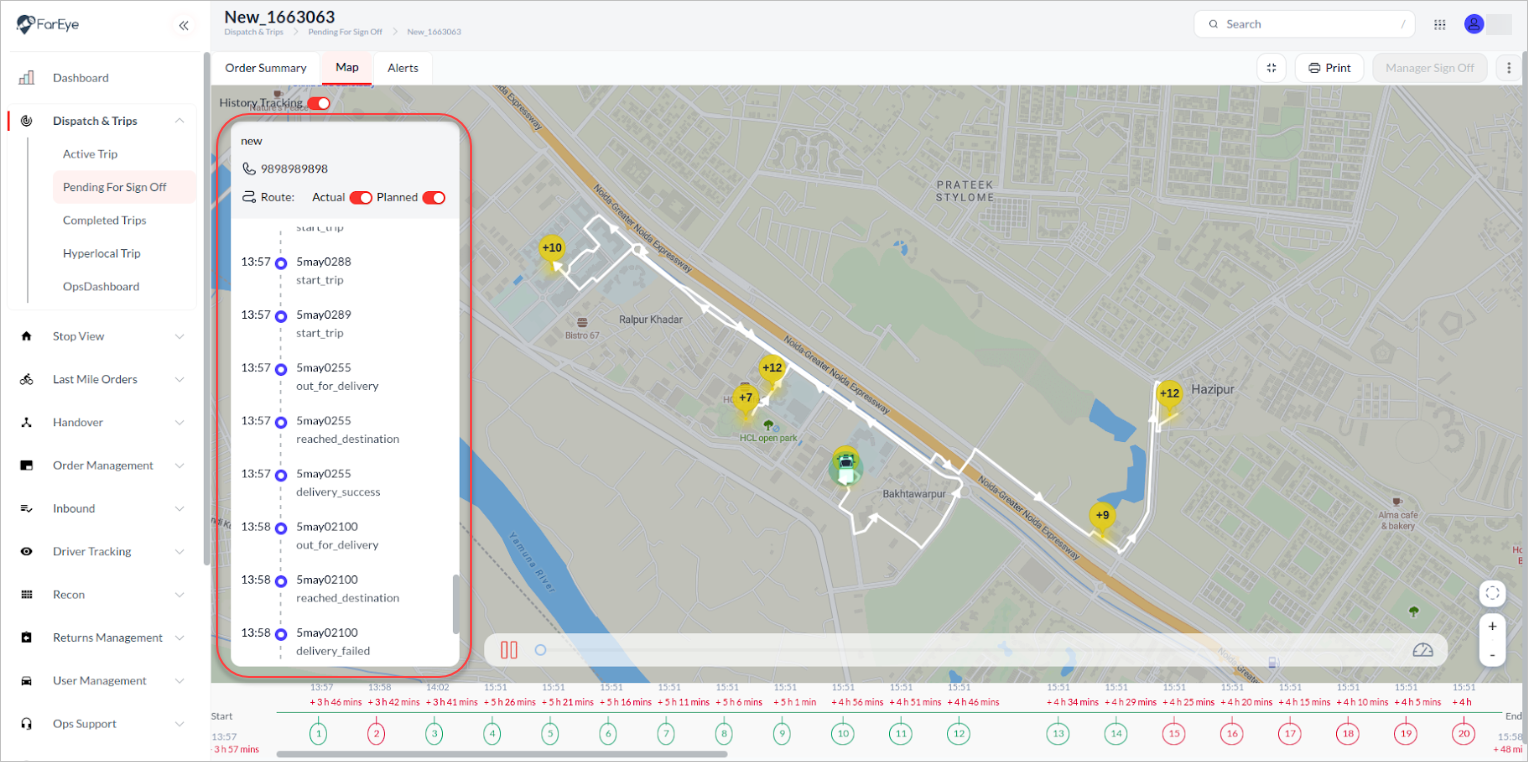 Improved Visibility of Past Events in Map View