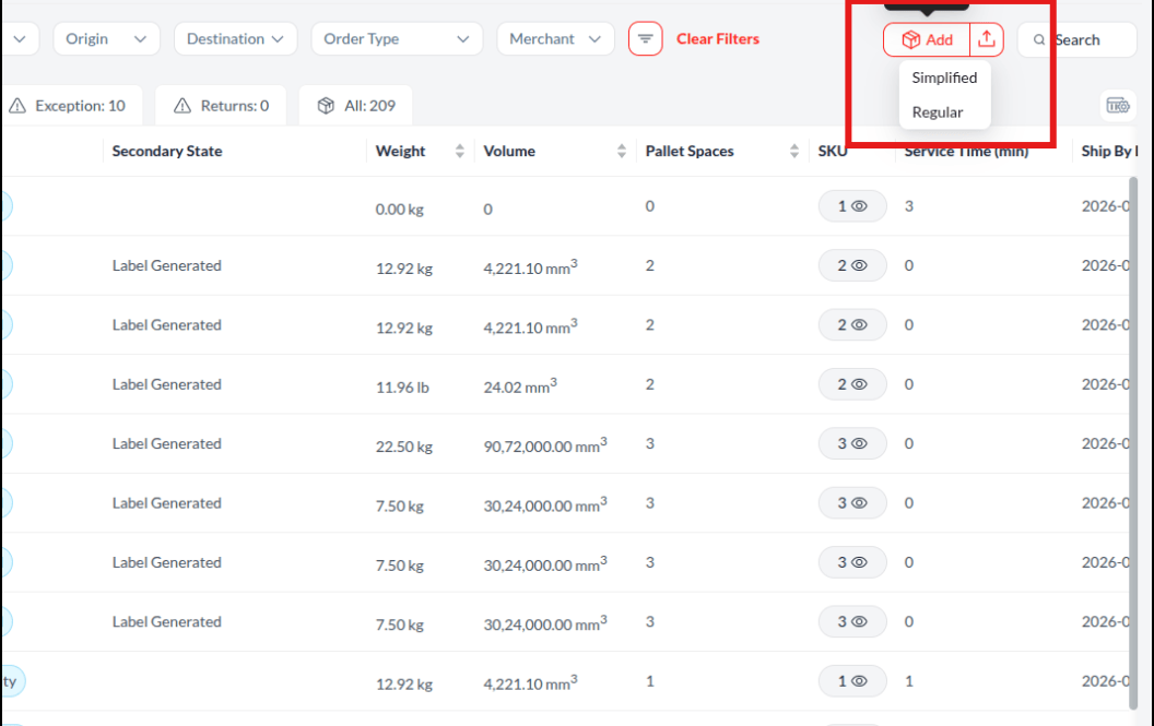 Simplified Consignment Order Creation