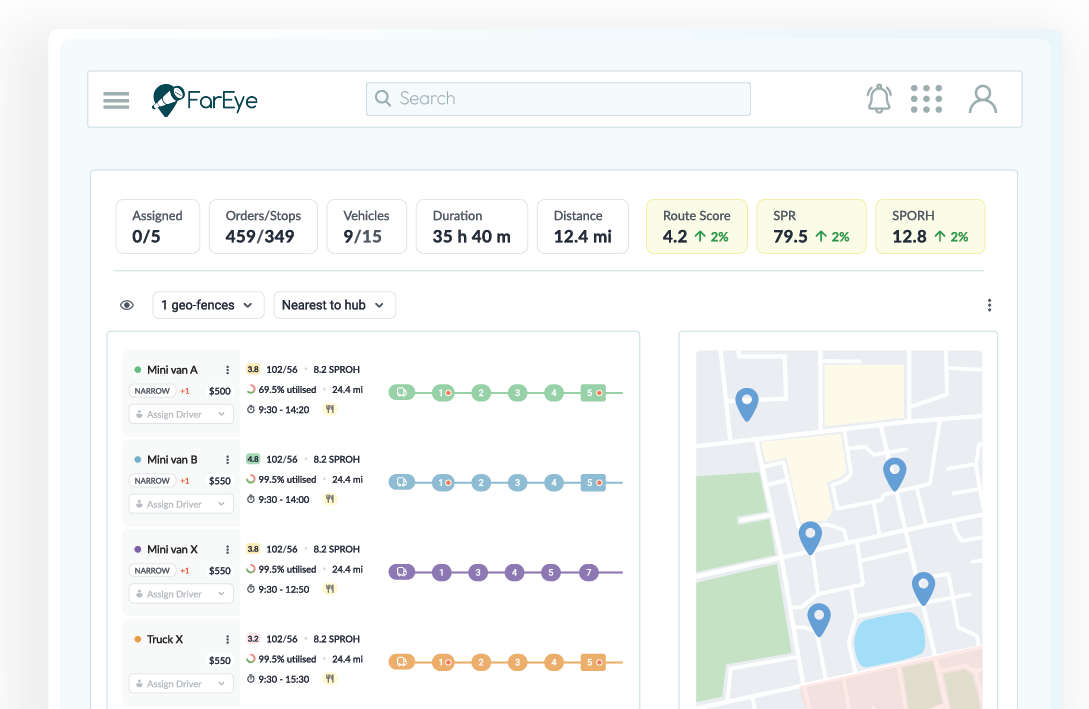 Courier route optimization software