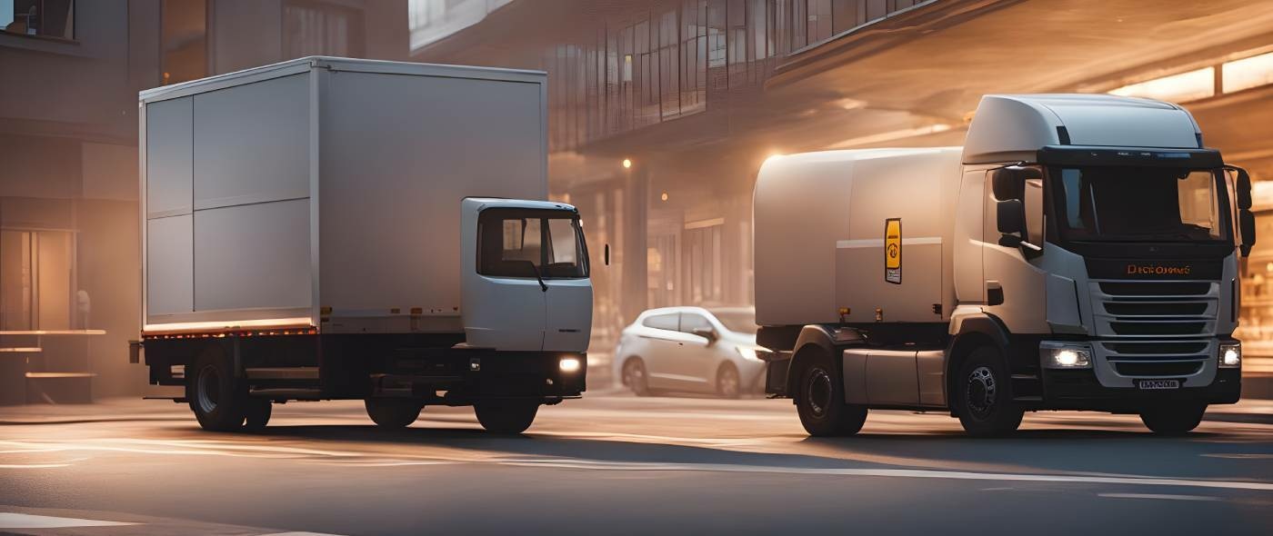 Delivery vehicle in idling state